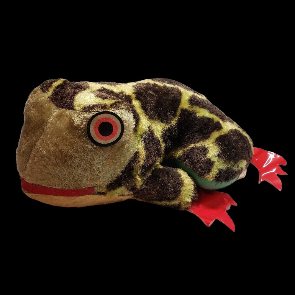 Vintage Benjie Toy Plush Frog Stuffed Animal Los Angeles CA Carnival‎ Prize